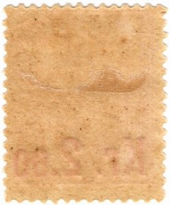 NK  87 Kroneprovisorie 1905 2 Kr Mint Lightly Hinged