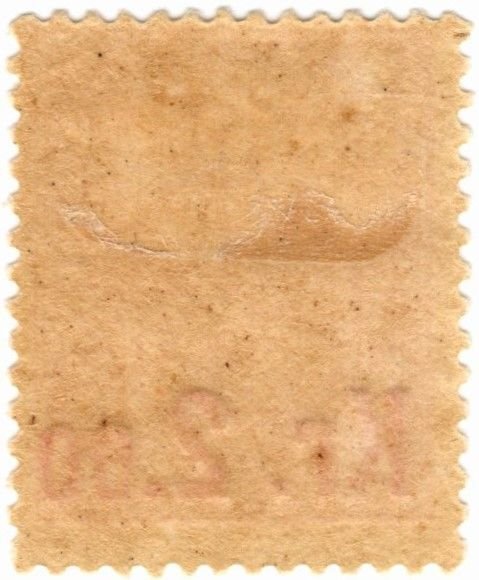 NK  87 Kroneprovisorie 1905 2 Kr Mint Lightly Hinged