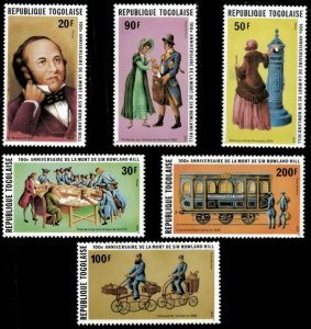 Togo 1979 - Rowland Hill - Set of 6 stamps - C385-7, 1030-2 - MNH