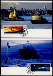 Finland 1243a-d on Maxi Cards - Icebreakers