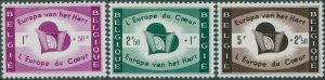 Belgium 1959 SG1675-1677 Heart of Europe set MNH