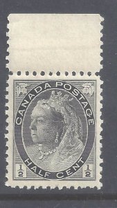 CANADA # 74 VF MINT NH 1/2 CENT BLACK NUMERAL ISSUE QUEEN VICTORIA  BS27755