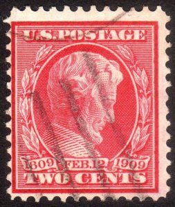 1909, US 2c, Lincoln, Used, Sc 367