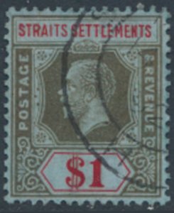 Straits Settlements  SC# 199  Used  wmk crown CA script    see details & scans