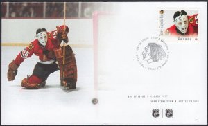 TONY ESPOSITO = GREAT CANADIAN GOALIES, HOCKEY = Official FDC Canada 2015 #2868