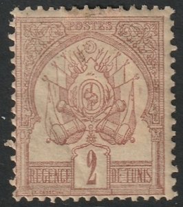 Tunisia 1888 Sc 2 MH* heavy hinge