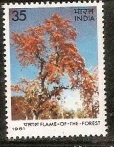 India 1981 Flowering Tree  Flame of Forest Sc 930 MNH Inde Indien