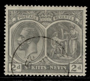 ST KITTS-NEVIS GV SG41, 2d slate-grey, VERY FINE USED. CDS 