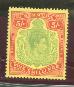 Bermuda #125A Unused Single