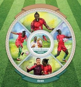 Guinea-Bissau Eder Soccer Football EURO 2016 MNH stamp set 2 sheets