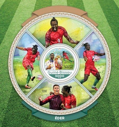 Guinea-Bissau Eder Soccer Football EURO 2016 MNH stamp set 2 sheets