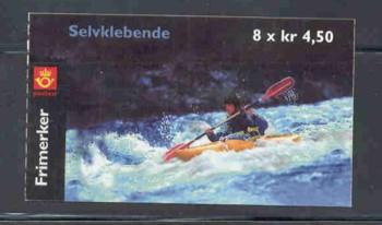 Norway Sc 1294a 2001 kayaking stamp booklet mint NH