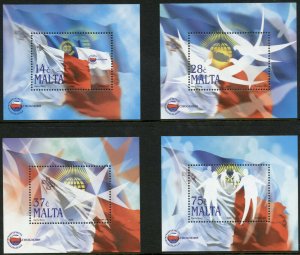 Malta Flags Stamps 2005 MNH CHOGM Commonwealth Heads of Government 4x 1v S/S