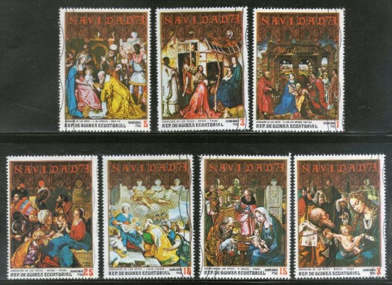 Guinea Equatorial 1973 Christmas Jesus Paintings Holy Christinity Art Canc13059.