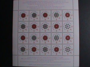 NETHERLANDS 1992-SC#820a- LOVELY CHRISTMAS ROSES -MNH SHEET -10 PAIRS VF