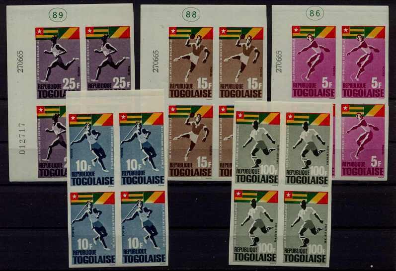 Togo 525-28/C46 MNH imperf.bl.of 4 Sport