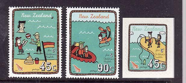 New Zealand-Sc#B177-8,B180-unused NH semi-postal set-Self-Adhesive-Water Sports-