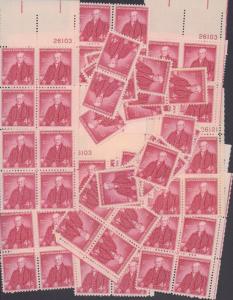 1121   Noah Webster, Author.   100 4 cent  mint single stamps.   Issued in 1958.