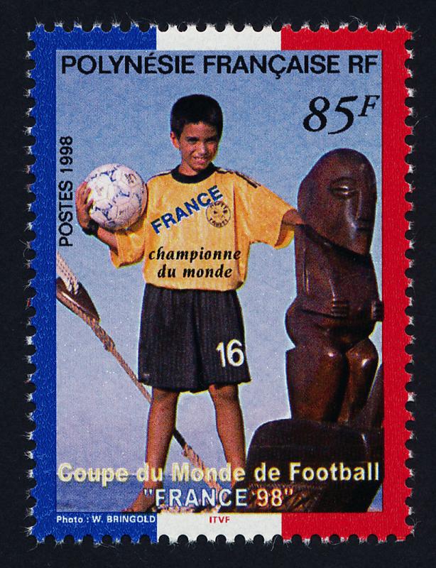 French Polynesia 742 MNH World Cup Soccer, Sports, o/p France