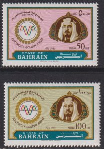 1981 Bahrain 50th Anniv. of Electricity complete set MNH Sc# 280 281 $8.00