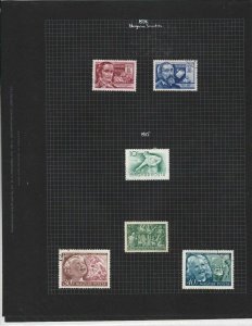 hungary 1954-55 stamps page ref 17652