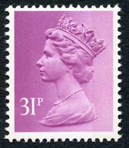 SGX919 1986 31p mauve 2-B u/m ex B Rail prestige booklet cat 15 Pounds