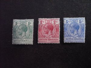 Stamps - British Honduras - Scott# 85-87 - Mint Hinged Part Set of 3 Stamps