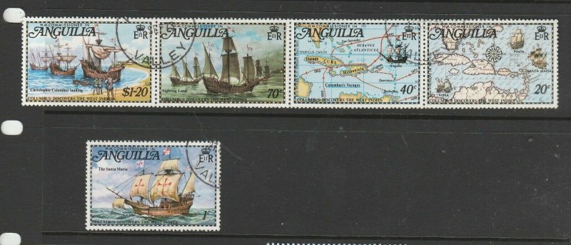 Anguilla 1973 Columbus VFU/CTO, Valley cds, SG 159/63