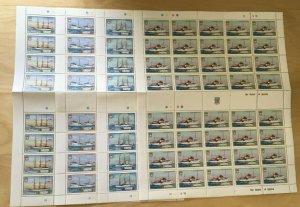 FULL SHEETS Tuvalu 1987 SC 410-3 - Ships - 4 Sheets of 40 - MNH