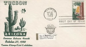 1122 4c FOREST CONSERVATION - 1st Tucson Stamp Club cachet