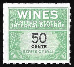 RE139 50 cents Wine Stamps Mint NG as issued NH AVG