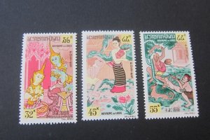 Laos 1964 Sc 97-9 MNH