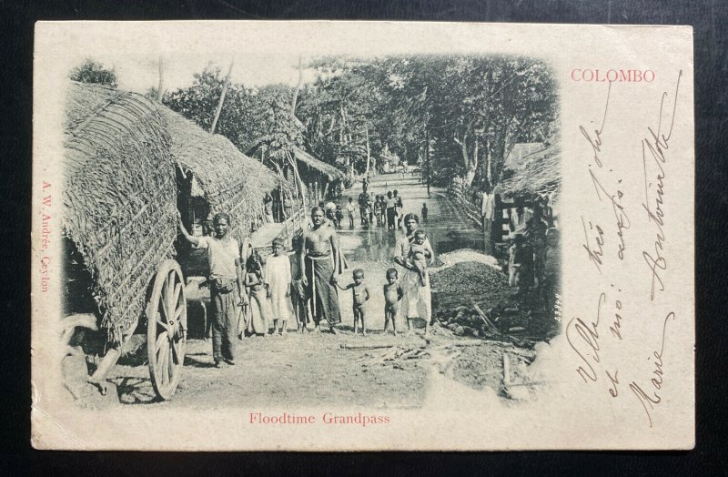 1902 Singapore Straits Settlements RPPC Postcard Cover To Saigon Vietnam