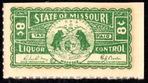 United States - Missouri 8c Liquor Control Mint never hinged.