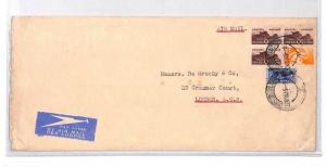 S.Africa WAR EFFORT ISSUES High Rate 3s/9d Airmail Cover TANKS PAIR 1945 BL351
