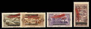 Lebanon #C21-24 Cat$50, 1928 Airpost, set of four, hinged