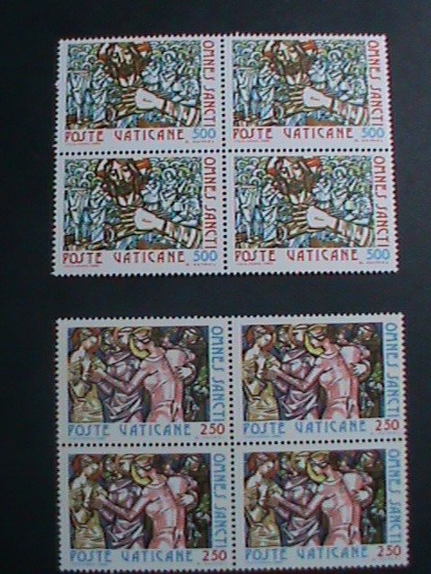 VATICAN 1980 SC#679-80 FEAST OF ALL SAINTS -MNH-BLOCK OF 4 VERY FINE