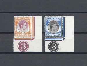 MALAYA/MALACCA 1949/52 SG 12 & 14 MNH Cat £20