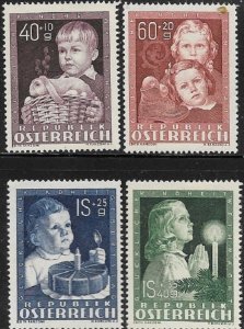 1949 Austria Child Welfare SC# B260-B263 MNH