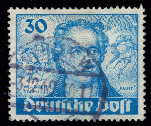Germany, West Berlin 1949 Sc 9N63  UVF Goethe (copy 2)