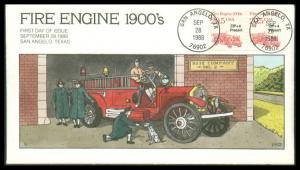 #2264 Fire Engine 1900s Collins FDC