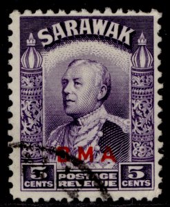 SARAWAK GVI SG130, 5c violet, FINE USED.