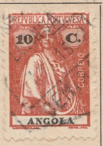 PORTUGAL COLONY ANGOLA 1921 10c Smooth Paper Perf. 12X11 1/2 Used A29P34F37133-