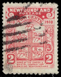 Newfoundland #88a Arms of the London and Bristol Co.; Used