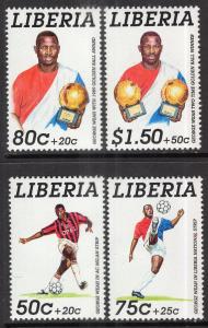 Liberia B31-B34 Soccer MNH VF