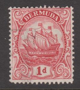 Bermuda 1910 1d Rose Red Sc#42 Used