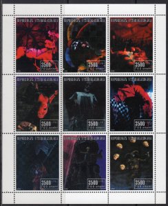 Malagasy Republic  1999   HALLOWEEN - MONSTERS Sheetlet (9)  Perforated MNH