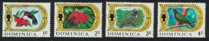 Dominica SC#269-272  Birds and Flowers (1969) MNH