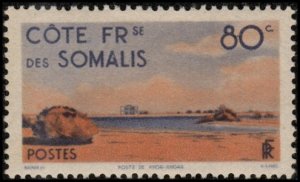 Somali Coast 253 - Mint-H - 80c Khor-Angar Outpost (1947)