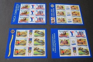 New Zealand 2005 Sc 2000b,2001b,2002b YMCA complete 4 MS MNH